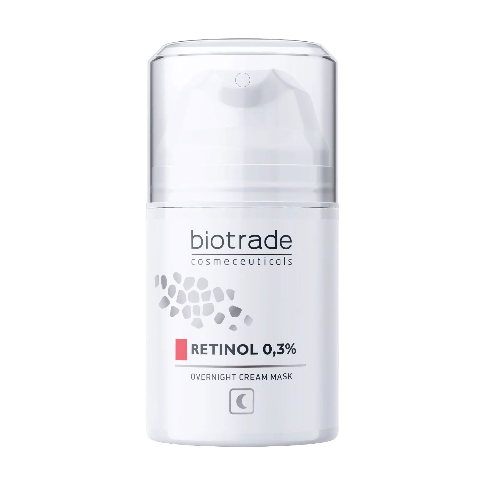 Антивікова нічна крем-маска для обличчя Biotrade Retinol 0.3% Overnight Cream Mask для відновлення та сяйва шкіри, з ретинолом 0.3%, 50 мл